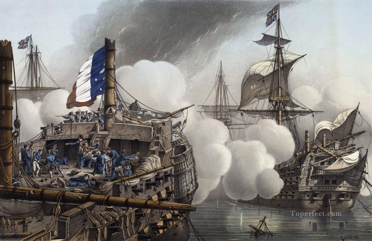 トナン・ル・ブルトン海戦油絵